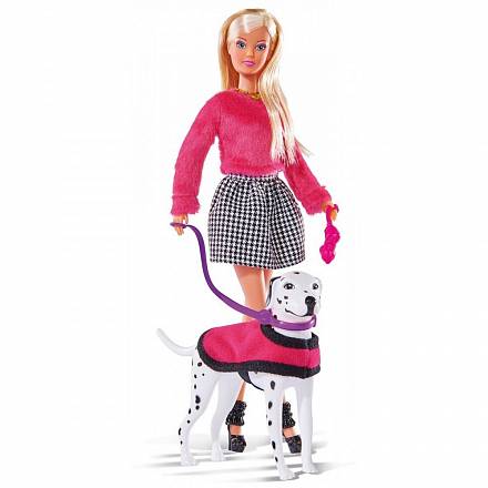 Кукла Штеффи на прогулке с далматинцем, 29 см. 